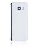 Replacement Back Cover Glass With Camera Lens Compatible with Samsung Galaxy S7 Edge (No Logo) (Aftermarket Plus) (Silver)