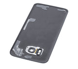Replacement Back Cover Glass With Camera Lens Compatible with Samsung Galaxy S7 Edge (No Logo) (Aftermarket Plus) (Silver)