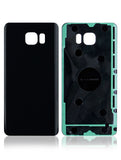 Replacement Back Cover Glass Compatible with Samsung Galaxy Note 5 (No Logo) (Aftermarket Plus) (Black Sapphire)