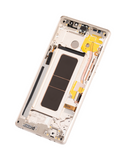 Replacement OLED Assembly With Frame Compatible with Samsung Galaxy Note 8 (Refurbished) (Maple Gold)