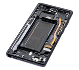 Replacement OLED Assembly With Frame Compatible with Samsung Galaxy Note 8 (Service Pack) (Midnight Black)