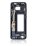 Replacement Mid-Frame Housing Compatible with Samsung Galaxy S8 (With Small Parts) (Midnight Black)