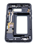 Replacement Mid-Frame Housing Compatible with Samsung Galaxy S8 (With Small Parts) (Midnight Black)