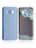 Replacement Back Cover Glass With Camera Lens Compatible with Samsung Galaxy S8 (No Logo) (Aftermarket Plus) (Coral Blue)