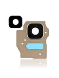 Replacement Back Camera Lens With Bezel Ring Compatible with Samsung Galaxy S8 Plus (Gold)