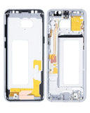 Replacement Mid-Frame Housing Compatible with Samsung Galaxy S8 Plus (With Small Parts) (Artic Silver)