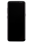 Replacement OLED Assembly With Frame Compatible with Samsung Galaxy S8 (Used OEM Pull: Grade A) (Midnight Black)