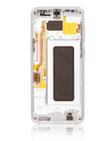 Replacement OLED Assembly With Frame Compatible with Samsung Galaxy S8 Plus (Aftermarket Plus) (Arctic Silver)