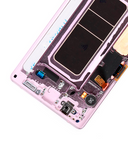 Replacement OLED Assembly With Frame Compatible with Samsung Galaxy Note 9 (Aftermarket Plus) (Lavender Purple)