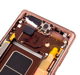 Replacement OLED Assembly With Frame Compatible with Samsung Galaxy Note 9 (Service Pack) (Metallic Copper)