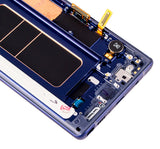 Replacement OLED Assembly With Frame Compatible with Samsung Galaxy Note 9 (Used OEM Pull: Grade A) (Ocean Blue)