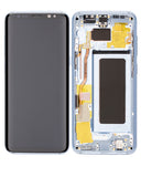 Replacement OLED Assembly With Frame Compatible with Samsung Galaxy S8 (Refurbished) (Coral Blue)