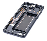 Replacement OLED Assembly With Frame Compatible with Samsung Galaxy S9 (Service Pack) (Midnight Black)