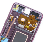 Replacement OLED Assembly With Frame Compatible with Samsung Galaxy S9 (Service Pack) (Lilac Purple)