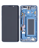 Replacement OLED Assembly With Frame Compatible with Samsung Galaxy S9 (Service Pack) (Coral Blue)