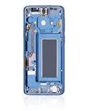 Replacement OLED Assembly With Frame Compatible with Samsung Galaxy S9 (Service Pack) (Coral Blue)