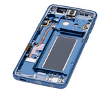 Replacement OLED Assembly With Frame Compatible with Samsung Galaxy S9 (Service Pack) (Coral Blue)