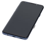 Replacement OLED Assembly With Frame Compatible with Samsung Galaxy S9 Plus (Refurbished) (Coral Blue)