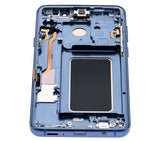 Replacement OLED Assembly With Frame Compatible with Samsung Galaxy S9 Plus (Refurbished) (Coral Blue)