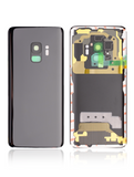 Replacement Back Cover Glass With Camera Lens Compatible with Samsung Galaxy S9 (No Logo) (Aftermarket Plus) (Midnight Black)