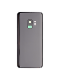Replacement Back Cover Glass With Camera Lens Compatible with Samsung Galaxy S9 (No Logo) (Aftermarket Plus) (Midnight Black)