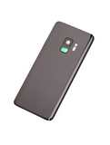 Replacement Back Cover Glass With Camera Lens Compatible with Samsung Galaxy S9 (No Logo) (Aftermarket Plus) (Midnight Black)