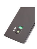 Replacement Back Cover Glass With Camera Lens Compatible with Samsung Galaxy S9 (No Logo) (Aftermarket Plus) (Midnight Black)