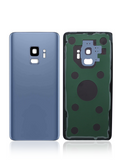 Replacement Back Cover Glass With Camera Lens Compatible with Samsung Galaxy S9 (No Logo) (Aftermarket Plus) (Coral Blue)