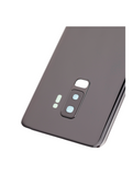 Replacement Back Cover Glass With Camera Lens Compatible with Samsung Galaxy S9 Plus (No Logo) (Aftermarket Plus) (Midnight Black)