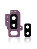 Replacement Back Camera Lens With Bracket / Bezel Compatible with Samsung Galaxy S9 Plus (Purple)