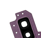 Replacement Back Camera Lens With Bracket / Bezel Compatible with Samsung Galaxy S9 Plus (Purple)