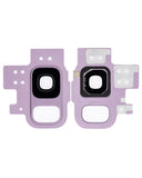 Replacement Back Camera Lens With Bracket / Bezel Compatible with Samsung Galaxy S9 (Lilac Purple)