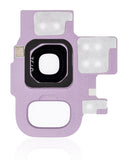 Replacement Back Camera Lens With Bracket / Bezel Compatible with Samsung Galaxy S9 (Lilac Purple)