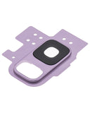 Replacement Back Camera Lens With Bracket / Bezel Compatible with Samsung Galaxy S9 (Lilac Purple)