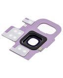 Replacement Back Camera Lens With Bracket / Bezel Compatible with Samsung Galaxy S9 (Lilac Purple)