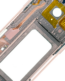 Replacement Mid-Frame Housing Compatible with Samsung Galaxy S9 Plus (With Small Parts) (Sunrise Gold Frame)