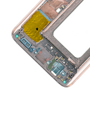 Replacement Mid-Frame Housing Compatible with Samsung Galaxy S9 Plus (With Small Parts) (Sunrise Gold Frame)