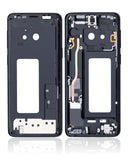 Replacement Mid-Frame Housing Compatible with Samsung Galaxy S9 (With SmallParts) (Midnight Black Frame)