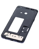 Replacement Mid-Frame Housing Compatible with Samsung Galaxy S9 (With SmallParts) (Midnight Black Frame)
