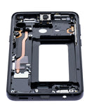Replacement Mid-Frame Housing Compatible with Samsung Galaxy S9 (With SmallParts) (Midnight Black Frame)