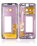 Replacement Mid-Frame Housing Compatible with Samsung Galaxy S9 (With SmallParts) (Lilac Purple Frame)