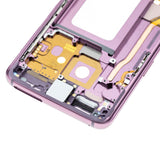 Replacement Mid-Frame Housing Compatible with Samsung Galaxy S9 (With SmallParts) (Lilac Purple Frame)