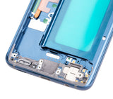 Replacement Mid-Frame Housing Compatible with Samsung Galaxy S9 (With SmallParts) (Coral Blue Frame)