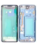 Replacement Mid-Frame Housing Compatible with Samsung Galaxy S9 (With SmallParts) (Coral Blue Frame)