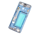 Replacement Mid-Frame Housing Compatible with Samsung Galaxy S9 (With SmallParts) (Coral Blue Frame)