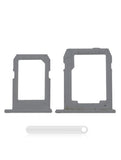 Replacement Sim And SD Card Tray Compatible with Samsung Galaxy Tab S2 8.0" (T715 / T719) (2015) (3G Version) (2 Piece Set) (White)