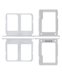 Replacement Dual Sim Card Tray Compatible with Samsung Galaxy A9 Pro (A910 / 2016) (White) (2 Piece Set)
