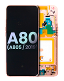 Replacement LCD Assembly With Frame Compatible with Samsung Galaxy A80 (A805 / 2019) (Angel Gold) (Service Pack)