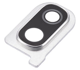 Replacement Back Camera Glass Lens and Cover Bezel Compatible with Samsung Galaxy A40 (A405 / 2019) (White)