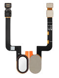 Replacement Home Button With Fingerprint Sensor Flex Cable Compatible with Motorola Moto G5S (XT1797 / 2017) (White)